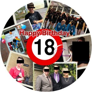 Tortenaufleger Fotocollage zum Geburtstag mit oder ohne Foto Bild 4