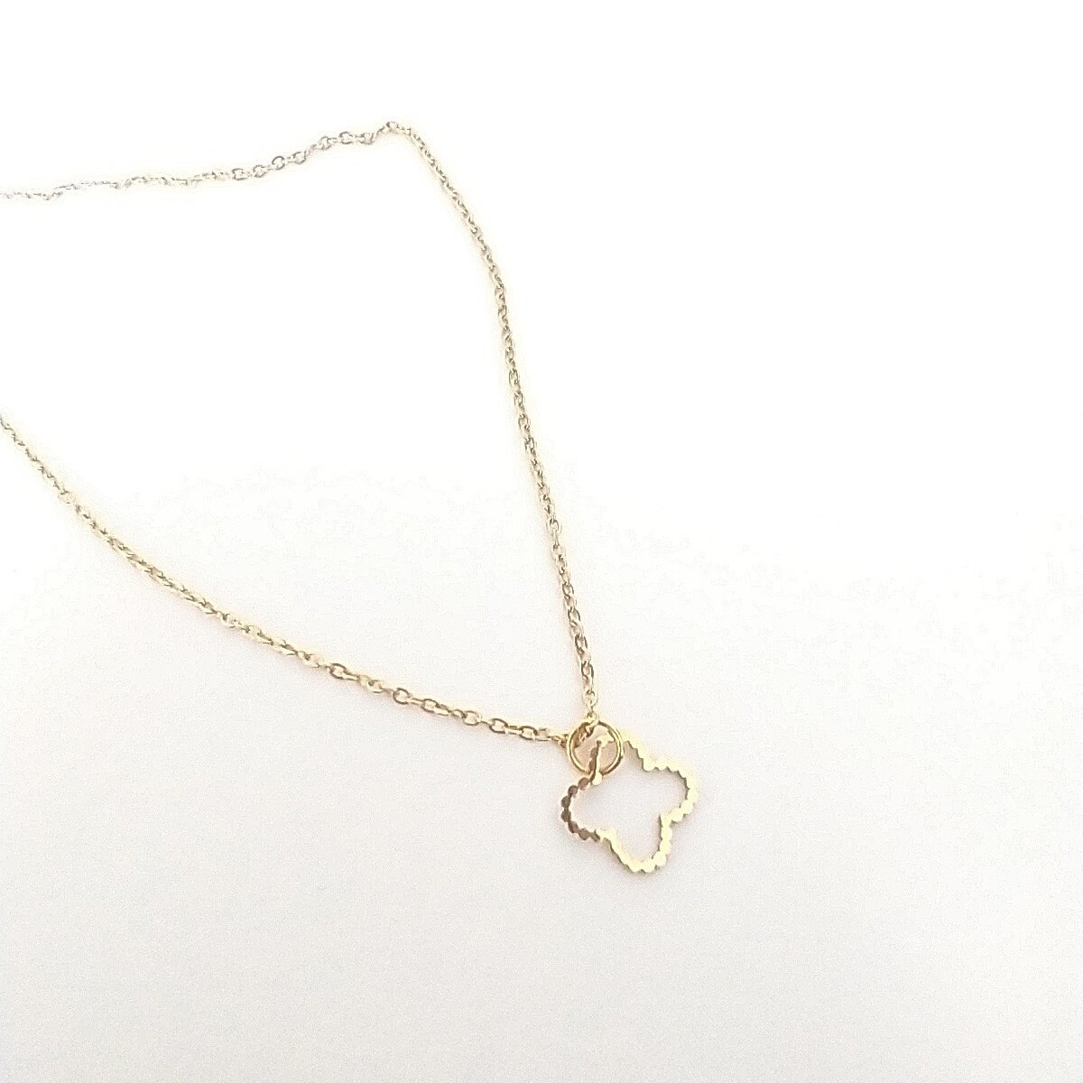 Cadena delgada de oro de 45 cm de longitud con un colgante de Etsy