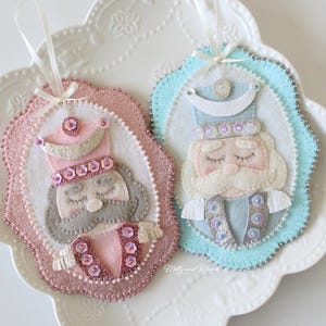 Noah Nutcracker Ornament Sewing Pattern - Hand Stitched Felt Christmas Tree Decoration (PDF Download)