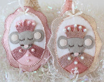 Merry Mouse King Ornament Sewing Pattern – Hand Stitched Felt Nutcracker Christmas Tree Decoration (PDF Download)