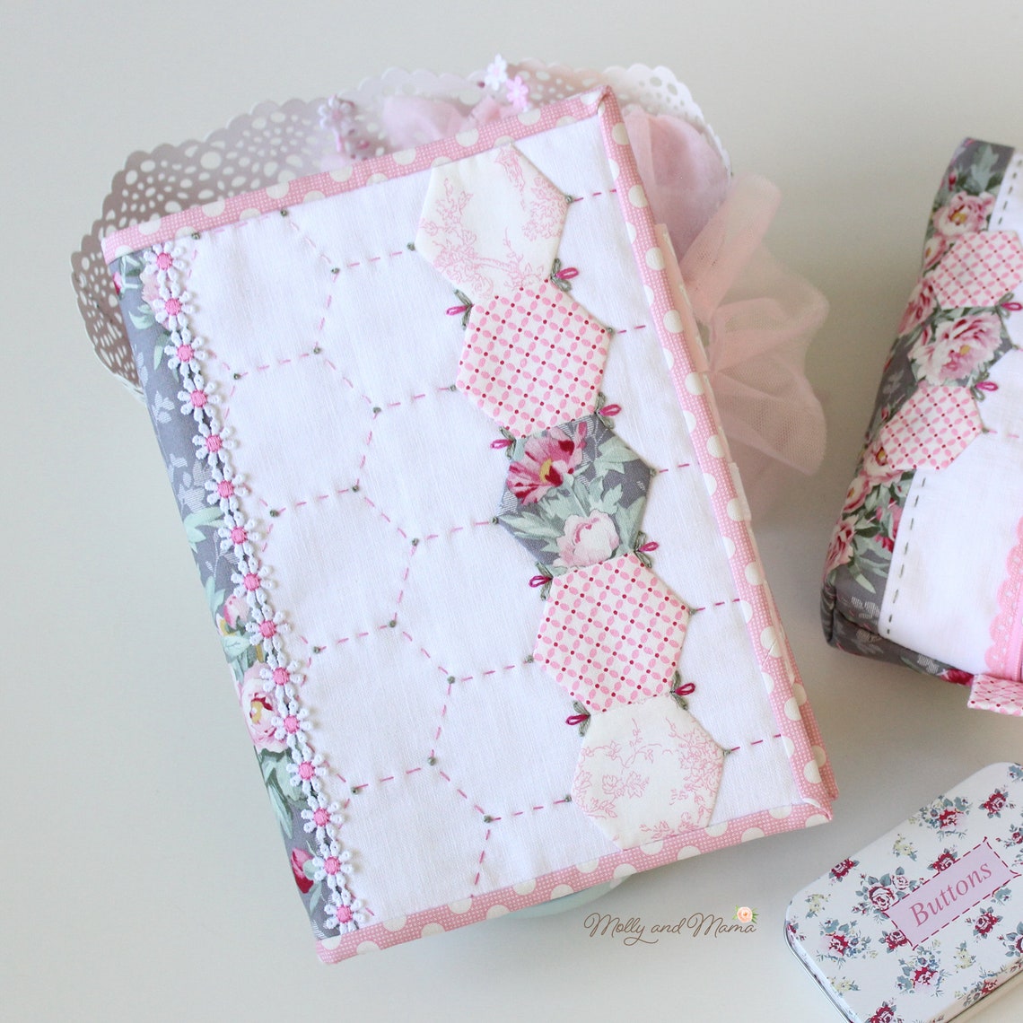 Hexagon Reflections Journal Cover Sewing Pattern PDF Instant Etsy