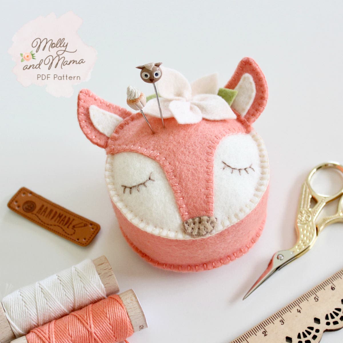 FIFI FOX PDF Pin Cushion Sewing Pattern - 'Fifi Fox' instant …