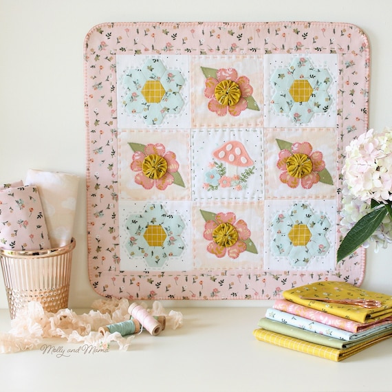 Sweet Stitches Mini Quilt Sewing Pattern PDF Instant Download For.