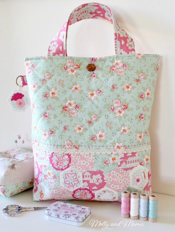 HEXAGON BUMBLEBEE BAG Pattern Pdf Download Tote Bag With Hand.