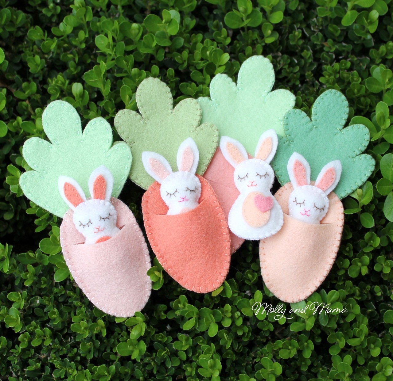 Baker Ross Aw360 Bunny Felt Stickers - Pack of 60, Embellishments for Easter Arts and Crafts Activities