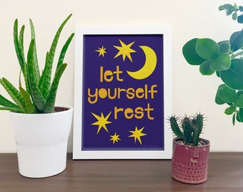 Let Yourself Rest self care artwork
