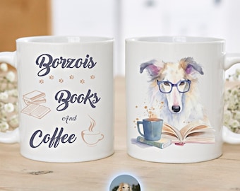 Motif Mug Reading Greyhound Watercolor Funny Mug for Greyhound Lovers Picturesque Ceramic Mug