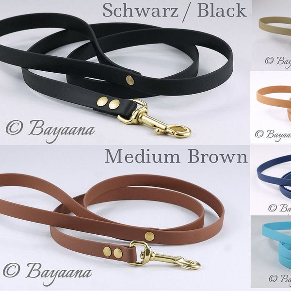 Dog lead made of Beta Biothane, width: 16 mm / 5/8", 1,25 m with handstrap