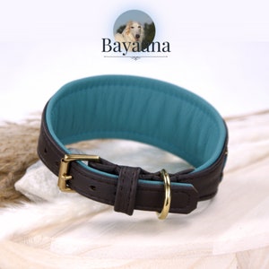 Windhundhalsband Aus Leder, Braunes Halsband Für Whippet, Greyhound