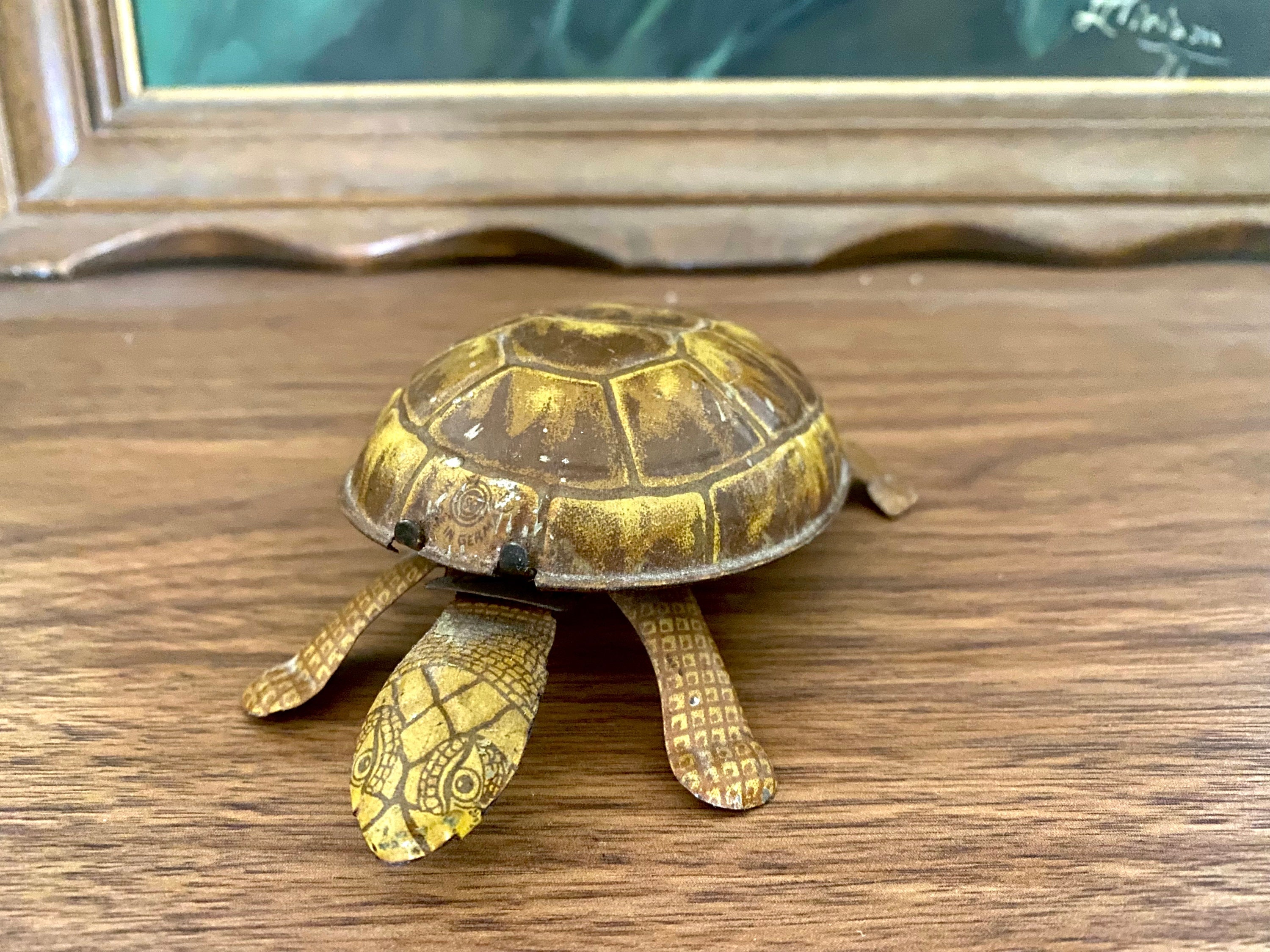 Vintage Made in Germany SG Tin Turtle Wind up Toy Etsy
