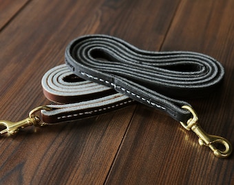 3/8" wide Latigo Leather Leash with Snap