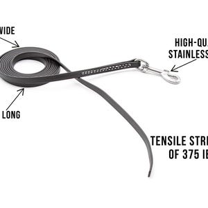 3/8" x 8' BioThane Leash - No Handle -  By Leerburg
