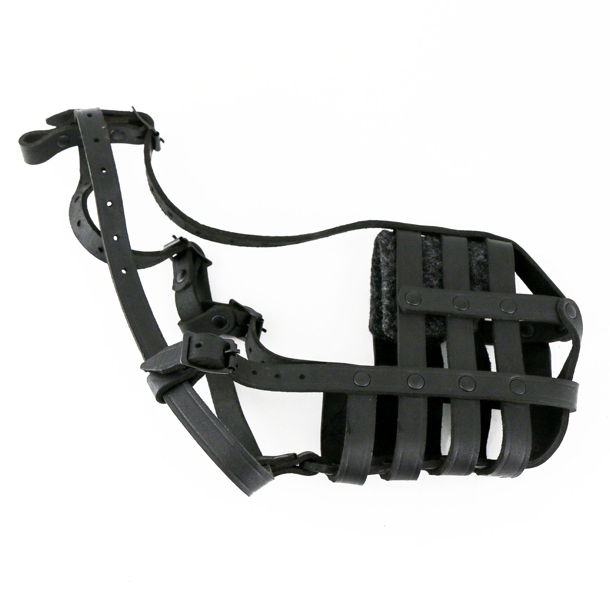 Leerburg's Lightweight Black Leather Basket Muzzle Etsy
