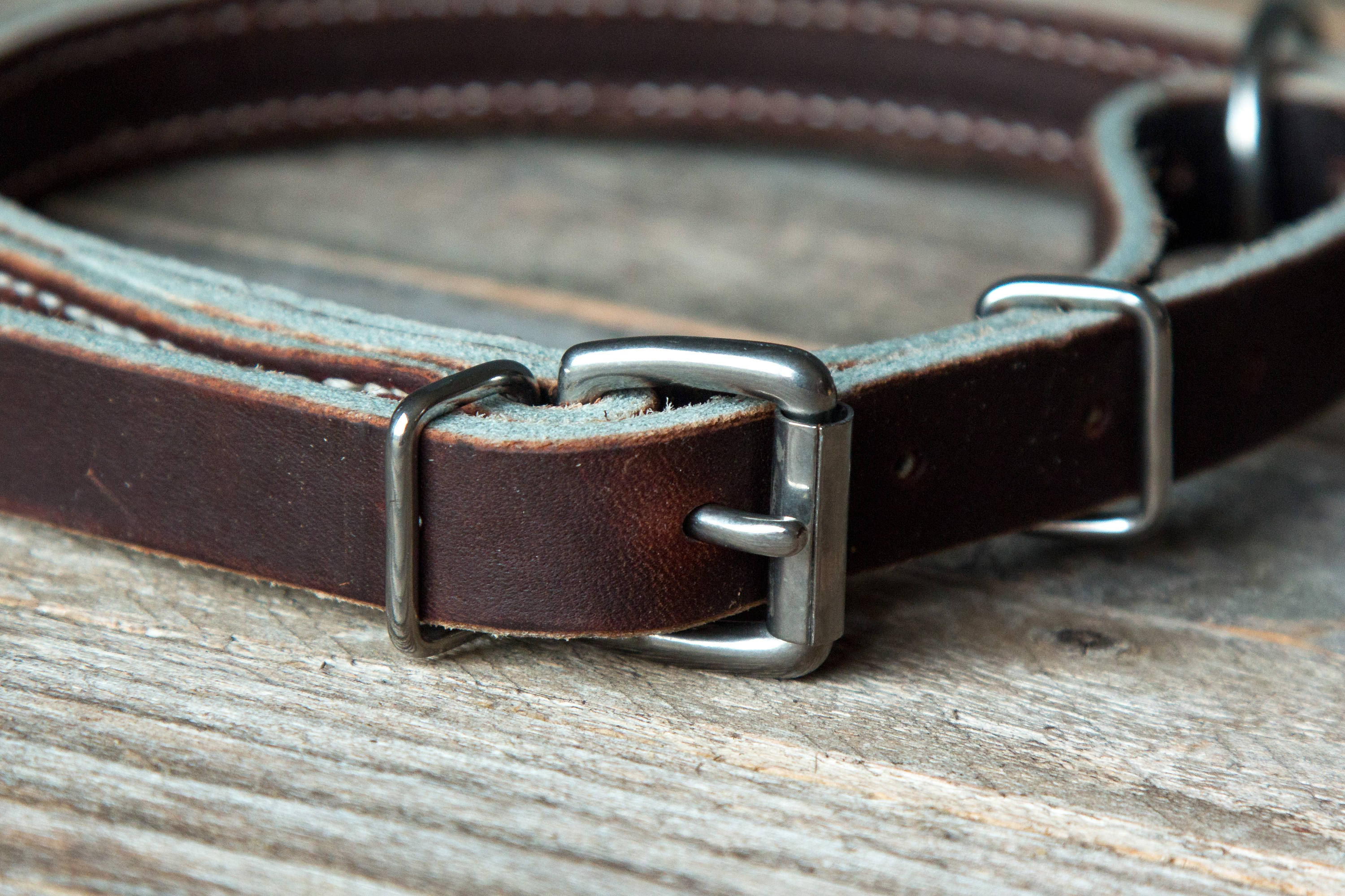 3/4 Wide Latigo Leather Slip Collar Etsy