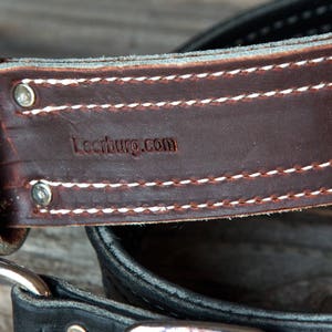 Crystal Mirror FDT Artisan Handmade Brown Leather Dog (Collar) - 1 1/2 Inch (40