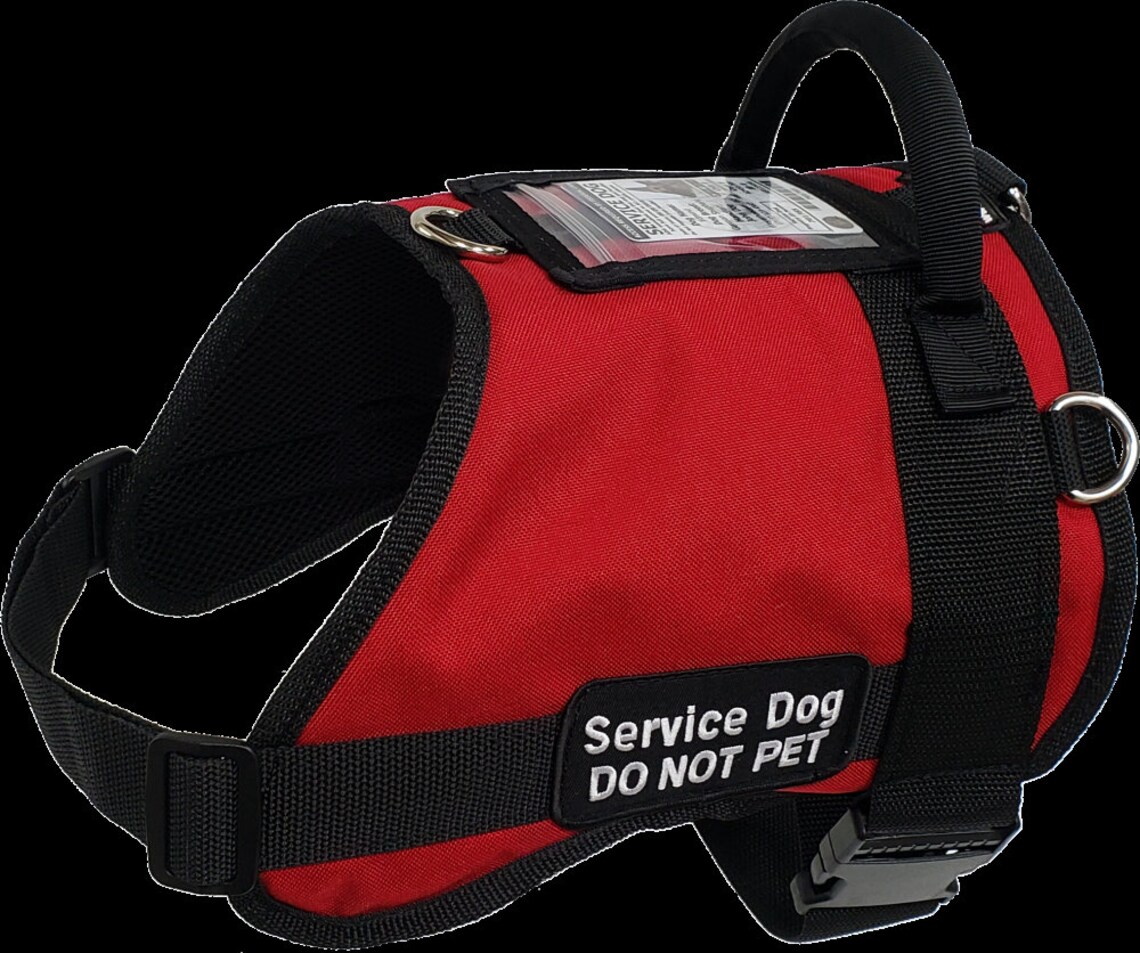 Service Dog Active Fit Harness With Handle and ID Pouch Etsy