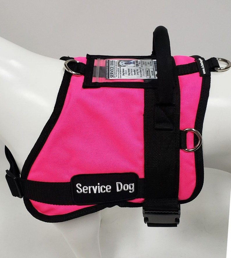 Service Dog Active Fit Harness With Handle and ID Pouch Etsy