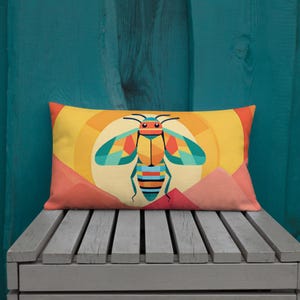 Desert Mosaic Lounge Pillow, Cicada Oasis