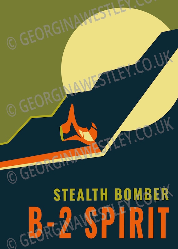B2 Spirit Stealth Bomber - Signed Art Print, Aviation Art
