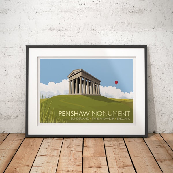 Penshaw Monument, Sunderland, Tyne and Wear, Angleterre, Royaume-Uni - imprimé affiche de voyage