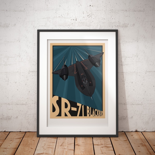 SR-71 Blackbird Art Print - Supersonic Jet Wall Art - Iconic Aviation Poster - signed art print. Aircraft, Plane Spotter, Pilot, Mach 3.