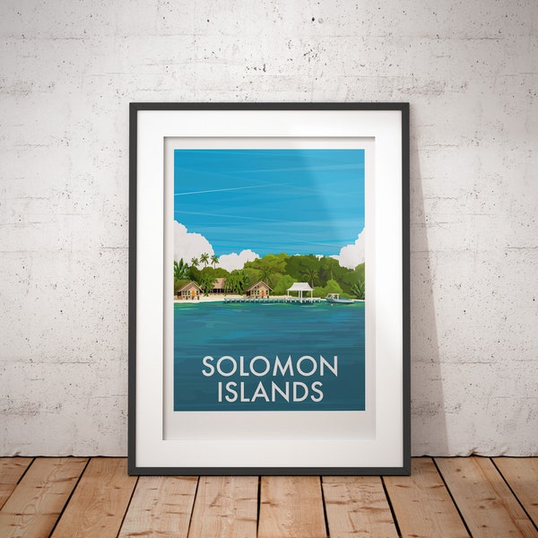 Solomon Islands, Oceania, South Pacific - signed travel poster print