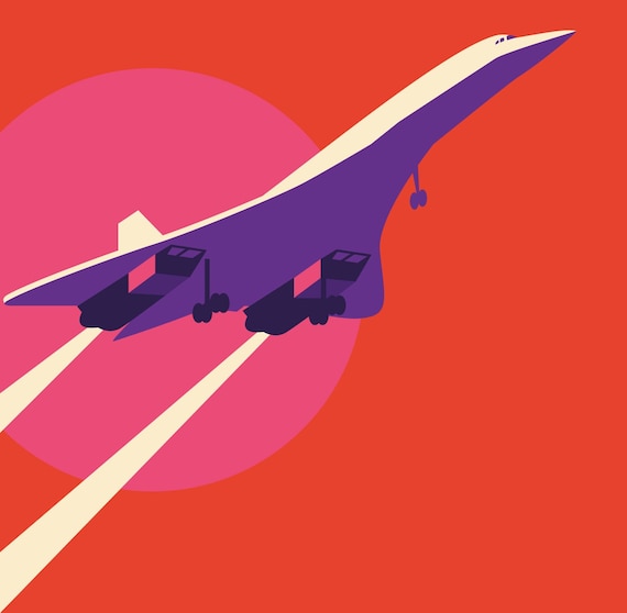 Concorde Art Print – Supersonic Aviation Poster, Signed Artwork - Etsy