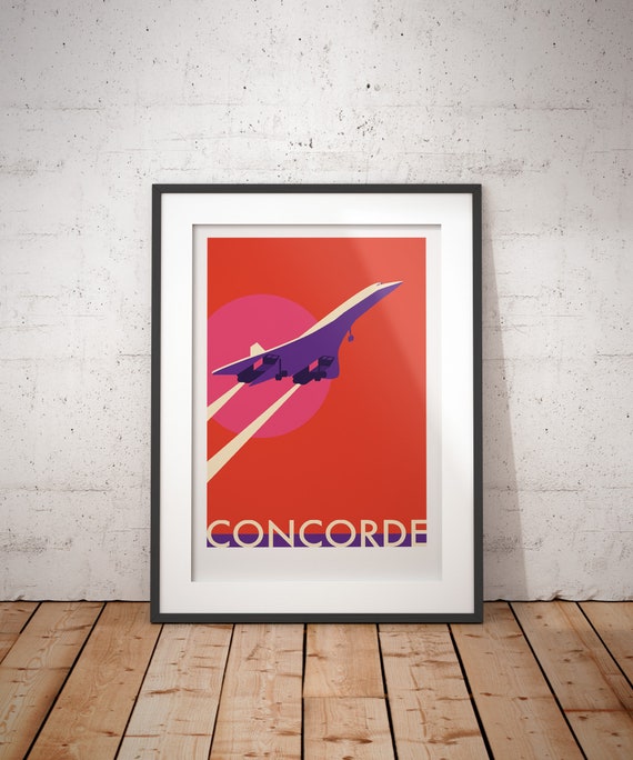 Concorde Art Print – Supersonic Aviation Poster, Signed Artwork - Etsy