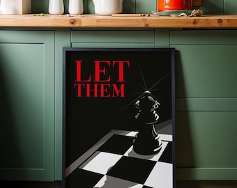 Let Themy Theory Art Print | Mel Robbins Queen Chessboard Poster