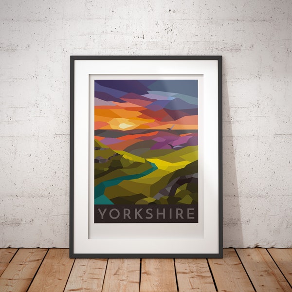 Yorkshire Colours - Art Print - signed travel poster print