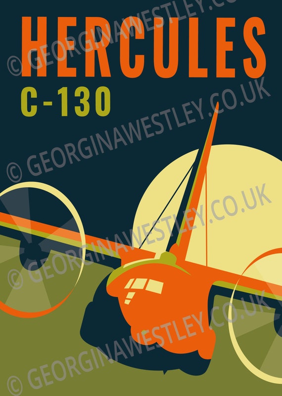 Hercules C-130 - Signed Art Print, Aviation Art, Plane, Aeroplane