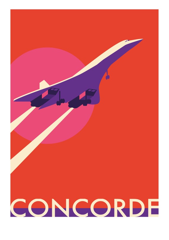 Concorde Art Print – Supersonic Aviation Poster, Signed Artwork - Etsy