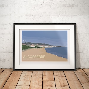 Alcossebre, Costa del Azahar, Spain - signed travel poster print