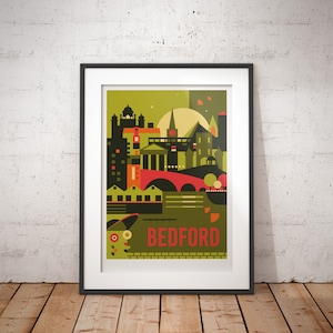 Bedford Travel Art Print - colour options - hand signed