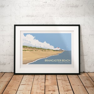 Brancaster Beach, Norfolk, England, UK - signed travel poster print