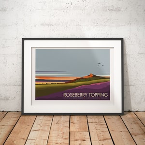 Roseberry Topping, North Yorkshire, England, UK - signed travel poster print