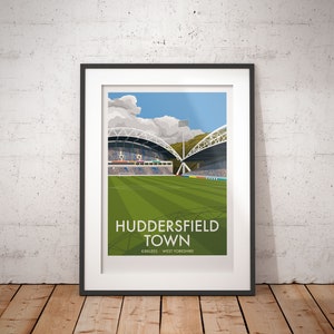 Huddersfield Town, West Yorkshire, England, UK - signed travel poster print