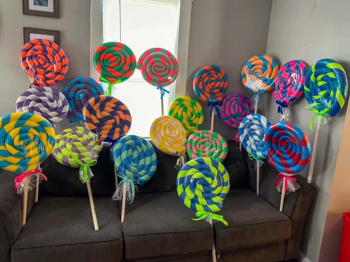 Pool Noodle Yard Lollipops Etsy