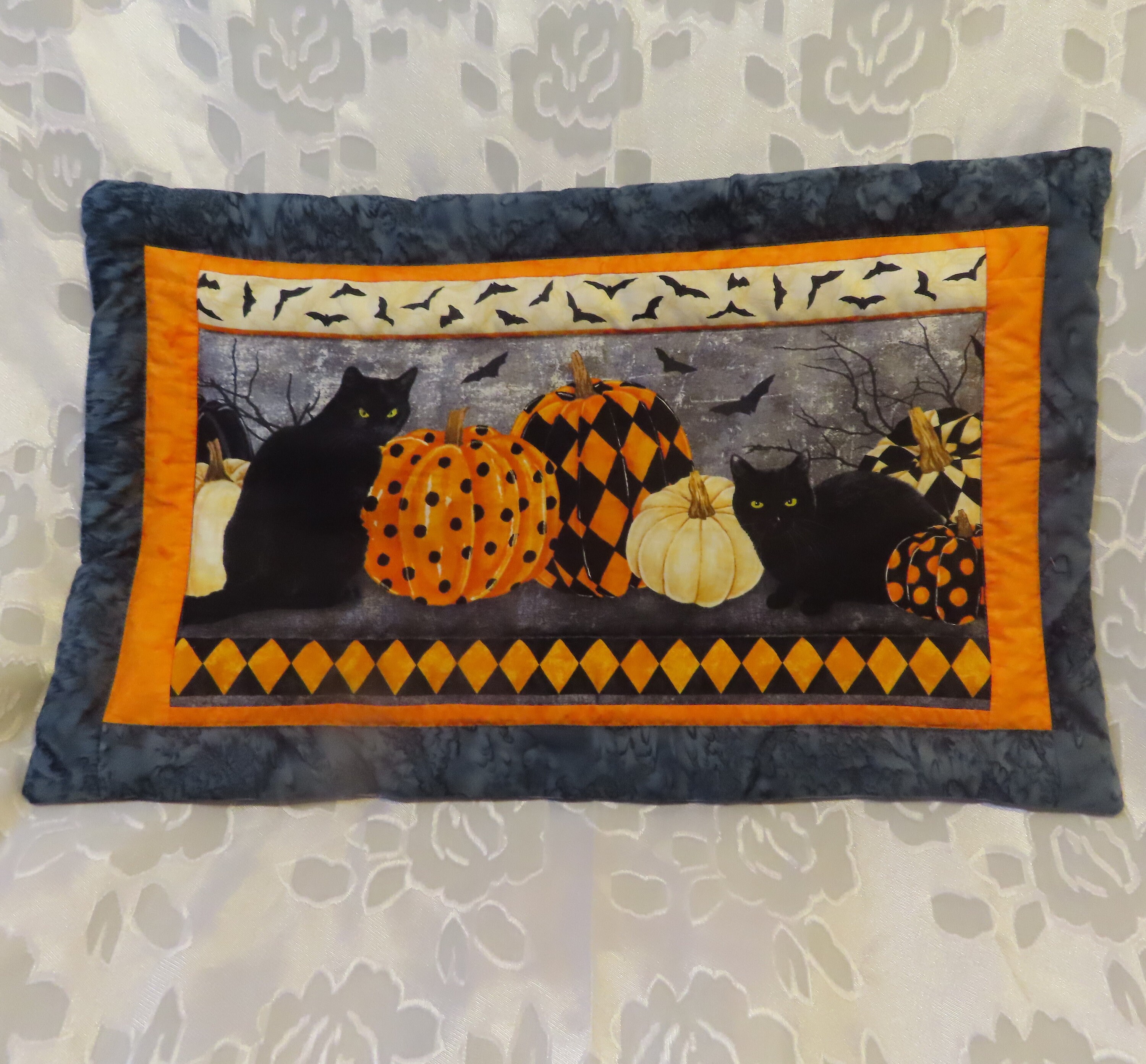 Halloween Cat Placemat Set Black Cat Capers Cat Lover Gift Etsy