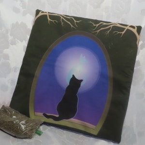 Black Cat Crinkle catnip pad, Refillable Catnip Mat, Cat Lover Gift, Catnip toy, Mimi catnip