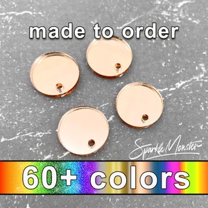 Earring Tops, laser cut acrylic, CHOOSE COLOR, custom order, circle components, earring making