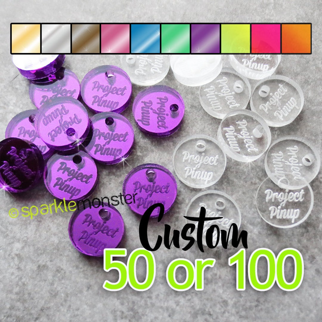 Custom Jewelry Tags, Circle Shaped, CHOOSE 1 COLOR, Qty 50 or 100