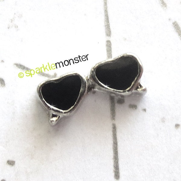 Heart Glasses - floating charm, USA seller, 1 piece, Origami Owl, love, hippie