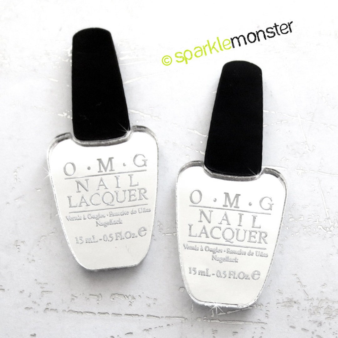 OMG Silver Mirror Nail Polish Cabs for Deco 2 Pcs OPI MUA Etsy