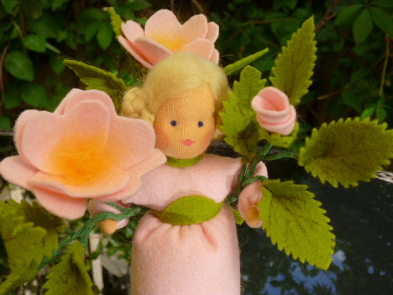 Seasonal table doll wild rose image 2