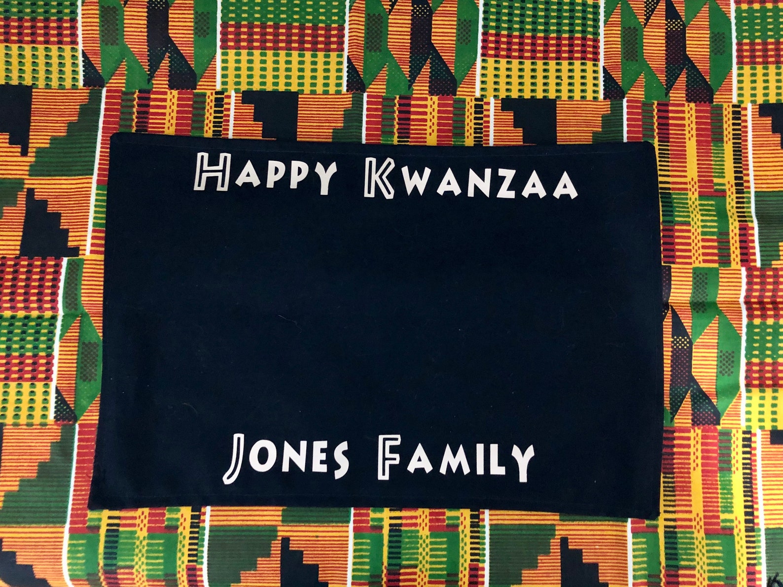 Reversible Kwanzaa Mat Personalized Kwanzaa Mini Mat Etsy
