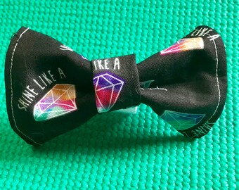 Shine like a diamond Print Pet Bow Tie, Cotton Pet Bow Tie, Pet Accessories, Pet Neck Wear, Pet Bow Tie, Cat Bow Tie, Pet