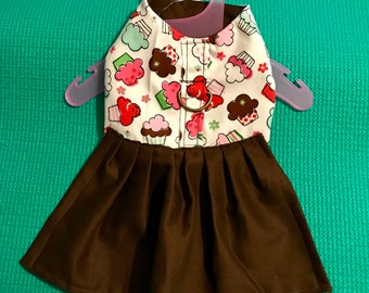 Pet Harness Vest Dress,Extra Small Pet Harness , Cotton Dog  Clothing,Dog Harness Vest Dress, Dog Clothing,Dog Harness with Dress