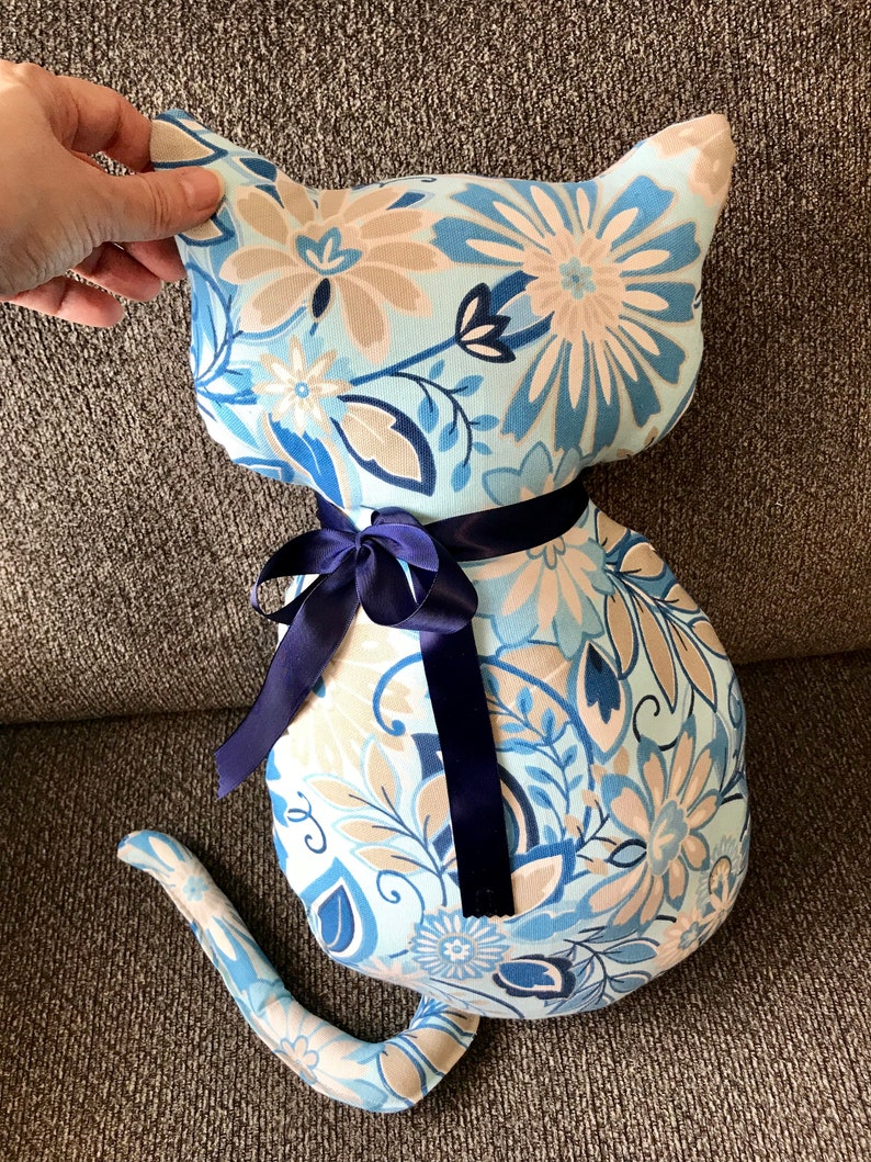 Custom Home Decor Fabric Cat Shaped Pillow Home Decor Cat Etsy