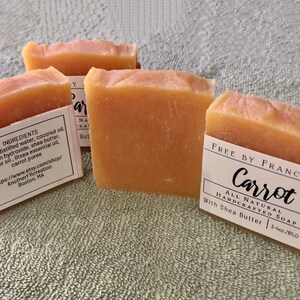 All Natural Carrot Soap,Handmade All Natural Soap,Plant Based Soap,Handcrafted Soap,Handmade Soap,Vegan Soap,Essential Oil Soap